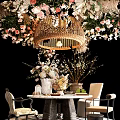 Modern Table Ornaments Flower Pot Cutting Table Lamp 3d model