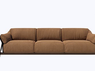 Modern three-seat sofa multiplayer sofa 3d model