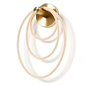 Modern Elegant Wall Light With Golden Base And Beige Ring Design For Home Interior