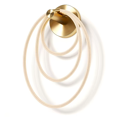 Modern Elegant Wall Light With Golden Base And Beige Ring Design For Home Interior 3d model
