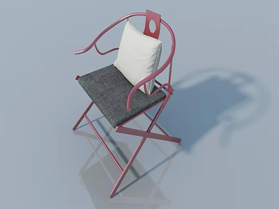 Modern Hinged Door With Pink Frame Gray Panel And White Cushion For Home Decor 3d model