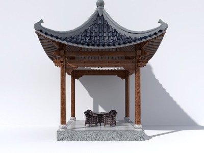 Chinese style pavilion model