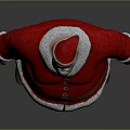 Festive Decorative Ornament Set with Santa Claus Red Outfit White Trim and Standing Pose