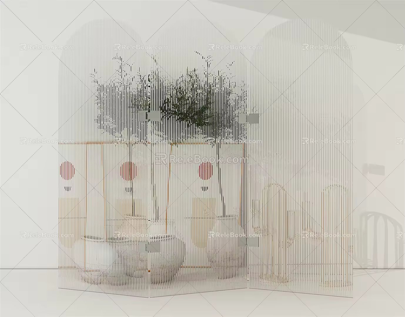 Modern screen isolation soft break 3d model