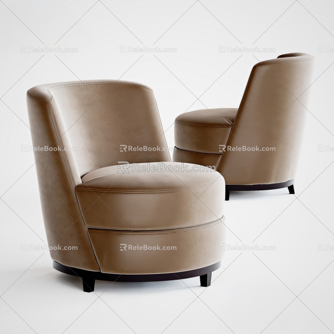 European-style Leisure Chair Chair 3d model