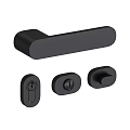 Modern Swing Door Hardware Set With Black Handle And Lock Components