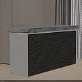 Modern Stone Table Island 3d model