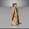 Elegant Beige Sari With Red Polka Dot Patterns And Contrast Border Design For Ethnic Wear