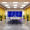 modern monitoring room 3d model