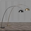 Modern Arc Floor Lamps in Black and Gold for Stylish Living Room Interior Design