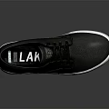 Stylish Black Casual Shoes With White Sole And Side Logo Accent Detail