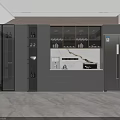 Elegant Modern Wine Cabinet Design With Glass Doors Built-in Lighting And Display Shelves