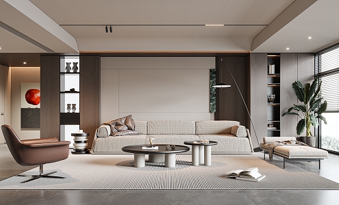 modern living room 3d model