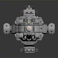 Futuristic Sci Fi Spaceship 3D Model With Armored Hull And Detailed Engines