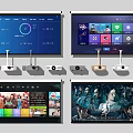Modern projector screen combination 3d model