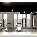 Spacious Modern Fitness Gym With Treadmills Large Windows And Natural Light For Workout