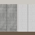 Modern Gray Concrete Background Wall With Circular Patterns And Grid Dot Design 3d model