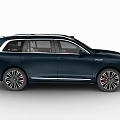 Dark Blue Modern SUV With Panoramic Sunroof 3d model