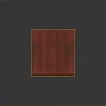 Small Wooden Outdoor Stall With Red Roof And Green Garland Decoration