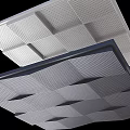 Modern Ceiling Design With Textured Panels And Grid Pattern For Interior Use