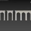 Architectural Components Featuring White Arched Structure And Decorative Columns