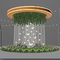 Stunning Photo Spot With Orange Glowing Ceiling Green Vines White Butterflies And Flower Base
