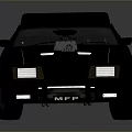 Black Stylish Modified Muscle Car Featuring Rear Spoiler Hood Scoop And Aggressive Exterior Design