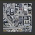 Detailed 3D Urban City Model With Buildings Streets And Green Spaces