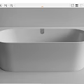 Modern White Bathtub With Sleek Minimalist Design For Contemporary Bathroom Interior