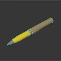 Yellow And Copper Writing Pen With Silver Tip And Metal Body For Daily Use