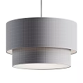 Modern Beige Black White Fabric Pendant Lights with Cylindrical Shades and Soft Glow