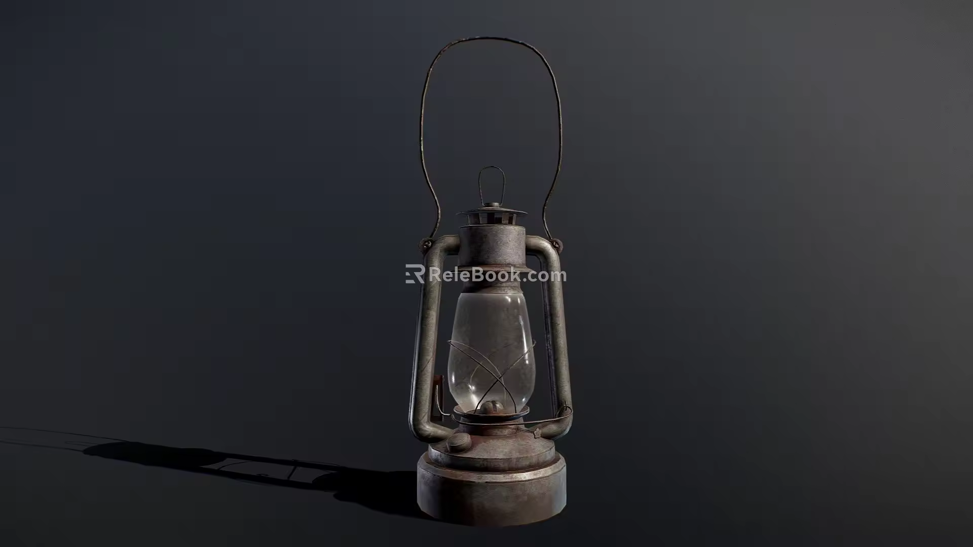 Industrial LOFT Kerosene Lamp Rusty Kerosene Lamp 3d model