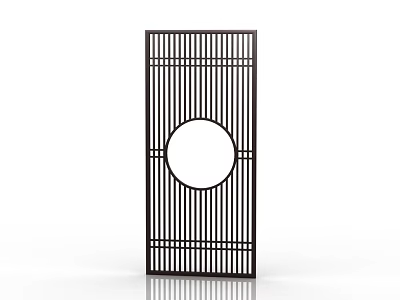New Chinese Style Wall Panel Screen 3d model