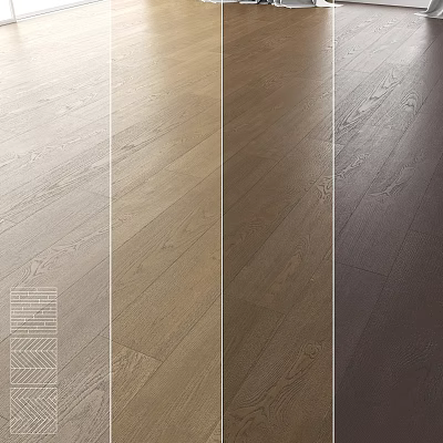 Wooden Floor Planks Displaying Various Natural Colors Textures And Patterns 3d model