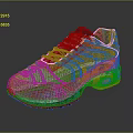 Modern Black And Blue Reflective Sneakers With Cushioned Sole And Lace Up Details