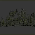 Wood Stone Materials Natural Decorative Rock Pile With Green Moss And Texture