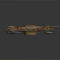 Ornate Multi Bladed Decorative Weapon With Colorful Metallic Blades And Circular Center