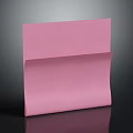 Pink Folded Paper Item with Smooth Surface and Clean Design as Simple Stationery Product