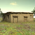 Traditional Thatched House With Earthen Walls Surrounding Trees And Lush Grassland