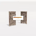 Rustic Wooden Doors With Aged Texture And Metal Hinges Design