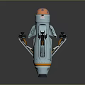 Modern Spaceship Spacecraft 3d model