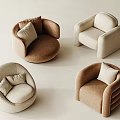 Single sofa combination 3d model