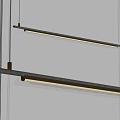 Elegant Modern Linear Pendant Lights With Gold Black Metal Frame And Glass Lighting Elements