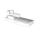 White Inflatable Lounger Bed With Backrest And Comfortable Mattress Design 3d model