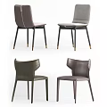 Modern Leisure Chairs In Multiple Colors With Leather Upholstery Ergonomic Backrest And Metal Legs