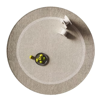 Modern round carpet decoration 3d model