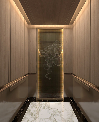 Modern elevator car 3d model