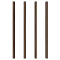 Four Vertical Wooden Decorative Columns With Natural Grain Design