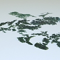 A bird's eye view of the mountains 3d model