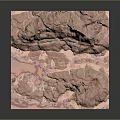 3D Mountainous Terrain Model With Detailed Elevated Features And Landscape Structure